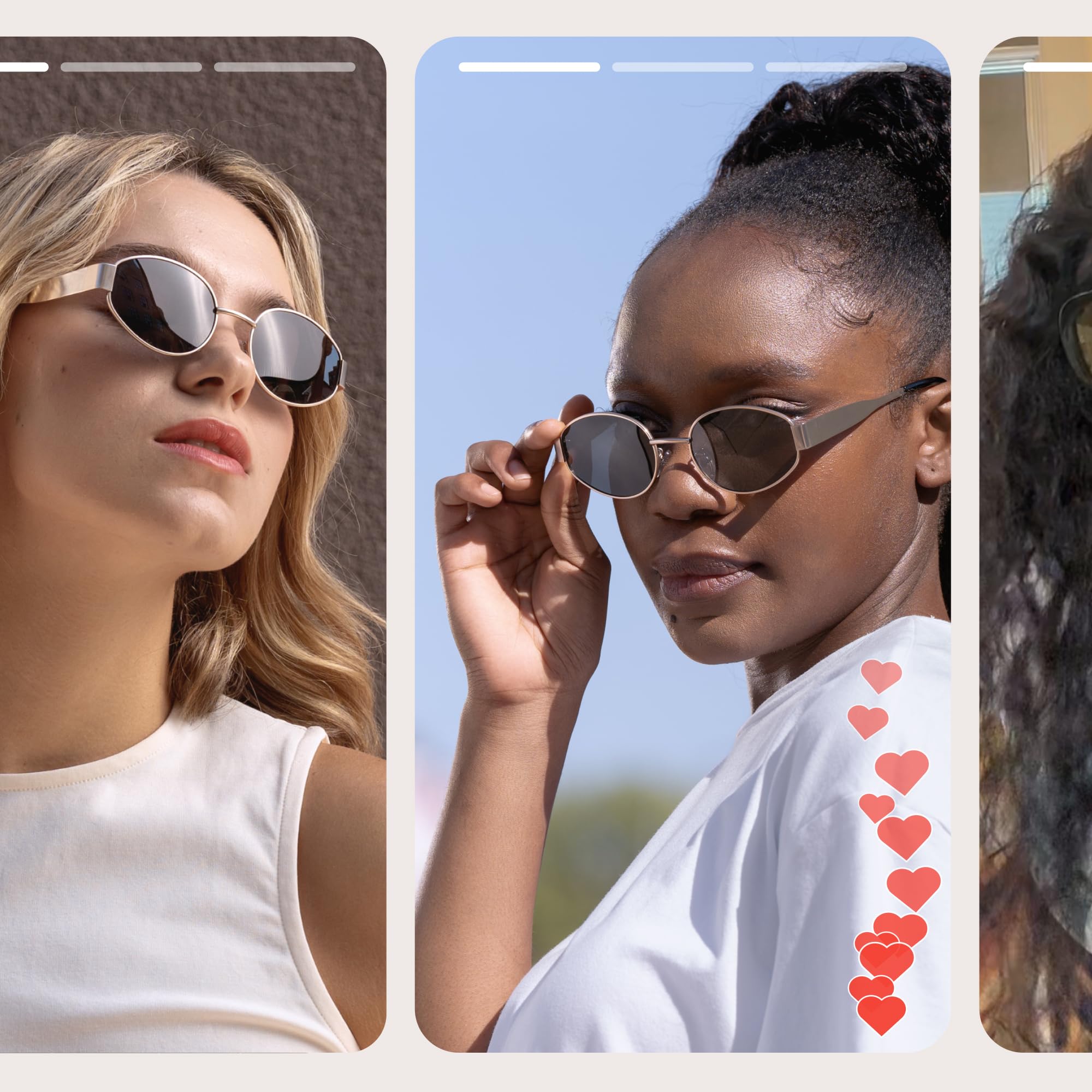 2025 Trendy Oval Sunglasses - Stylish Polarized Shades for Everyday - Retro Metal Frames